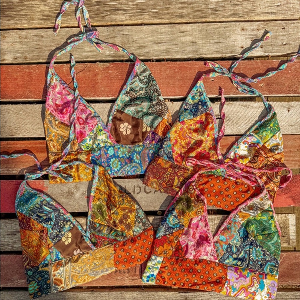 Euc Gardenbelle Shop Patch Work Patchwork Halter … - image 4